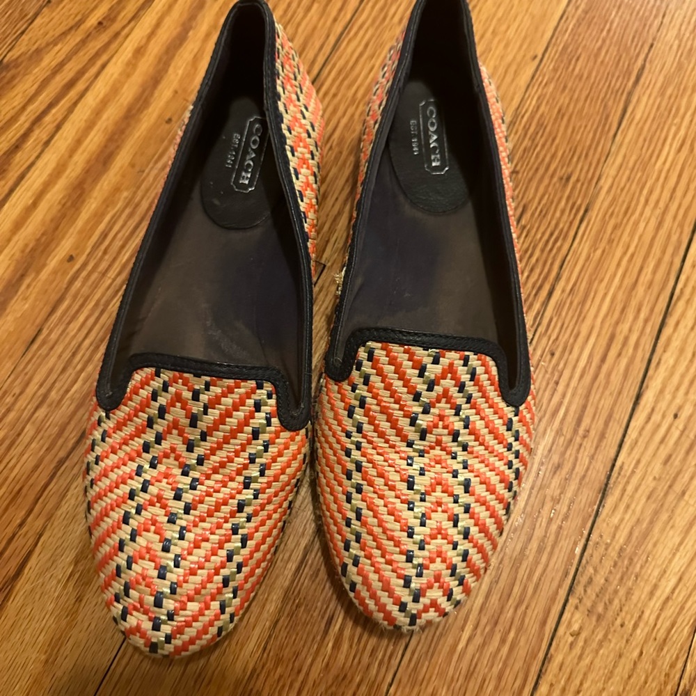 Coach raffia loafers